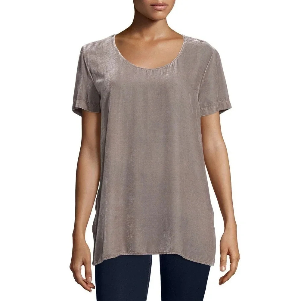 JWLA for Johnny Was Women's Taylor Mixed Velvet Tee Top Size XS